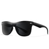 Black frameless UV400 sport sunglasses shown against a white background.