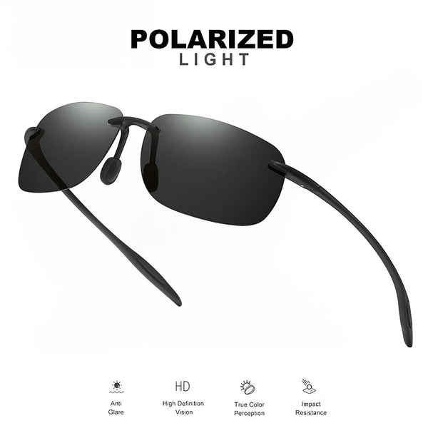 Ultra-Light TR90 Frameless Polarized Sunglasses