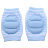 Par de rodilleras y manguitos para piernas de punto azul claro para niños pequeños