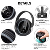 Details einer schwarzen flexible Strohdeckel mit Silikondichtung und weichem Griff für einfache Handhabung.