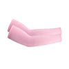 Pink unisex cooling arm sleeves for UV protection shown flat
