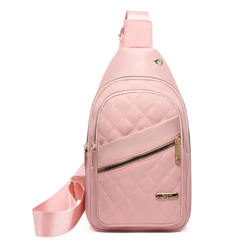 Nylon Crossbody Chest Bag for Women – Large Capacity, Adjustable Strap