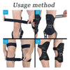 Demonstration of the usage method for ergonomic knee protection booster pads on a leg.