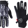 Black and gray full finger motocross motorcycle gloves with Power and Make branding