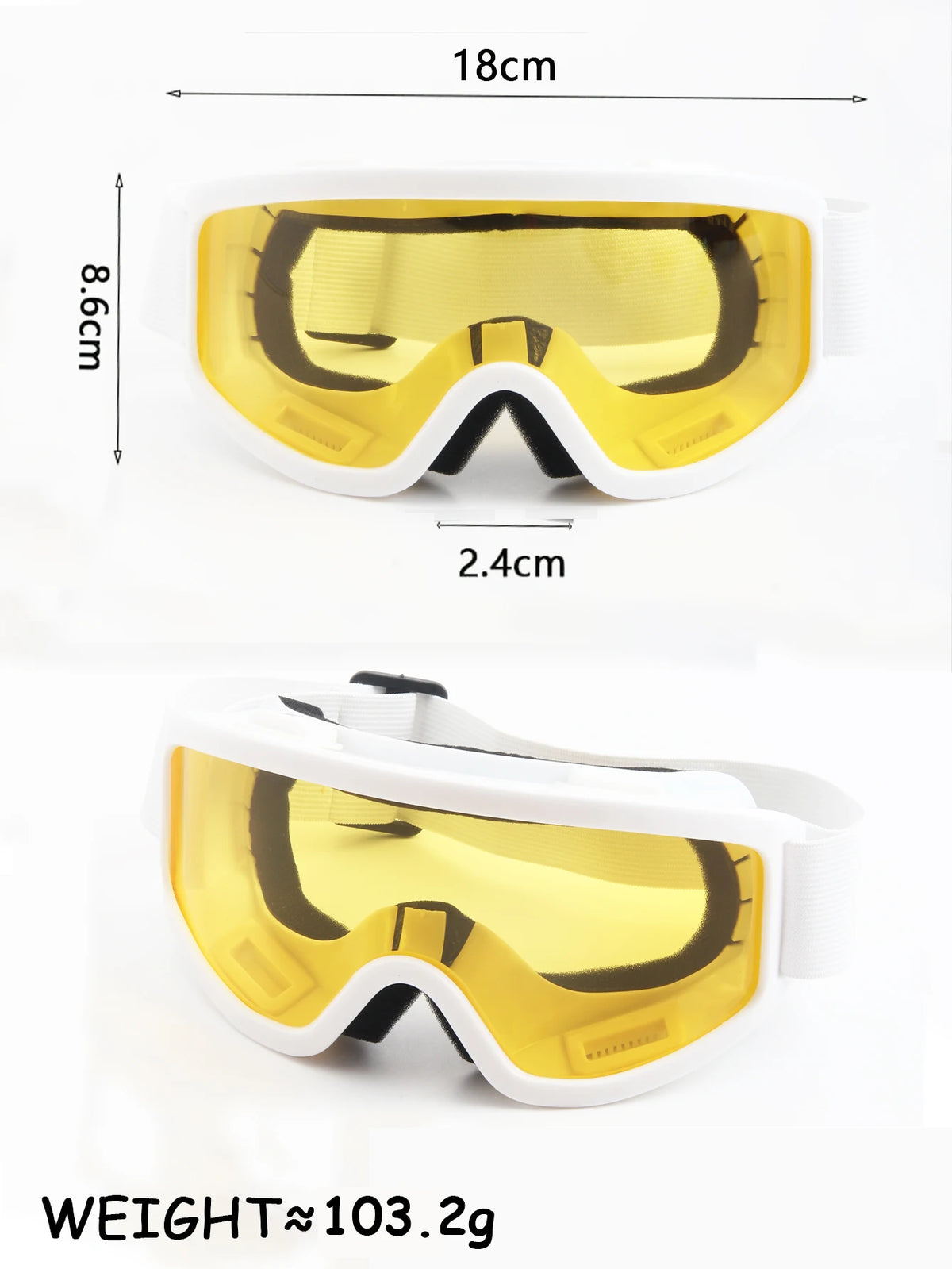 Large-Frame Ski and Snowboard Goggles with Windproof Padded Design