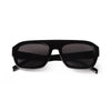 Black vintage oversized square sunglasses with tortoiseshell accents
