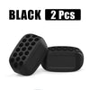 Black silicone jawline exercisers, sold as a 2-piece set.