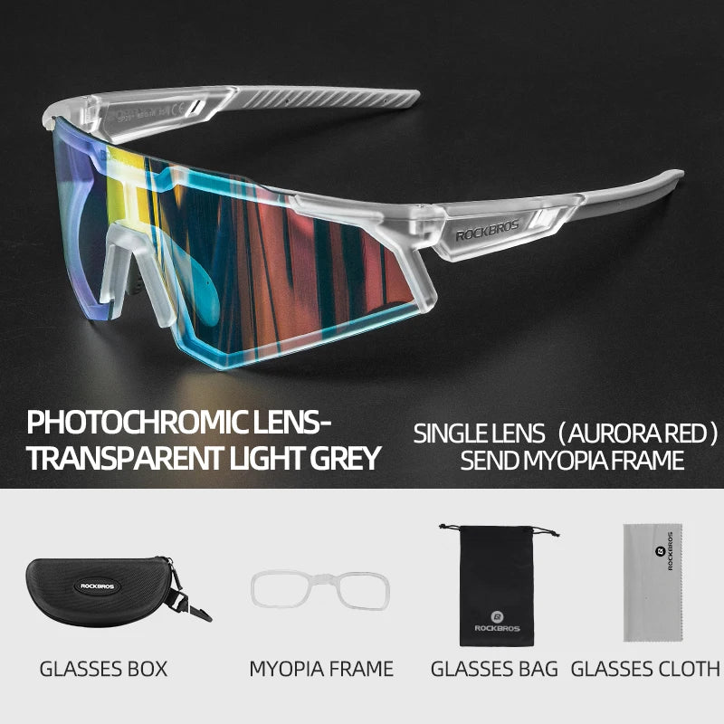 Photochromic Cycling Sunglasses with UV400 Protection