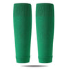 A pair of green professional compression soccer and sports sleeves.