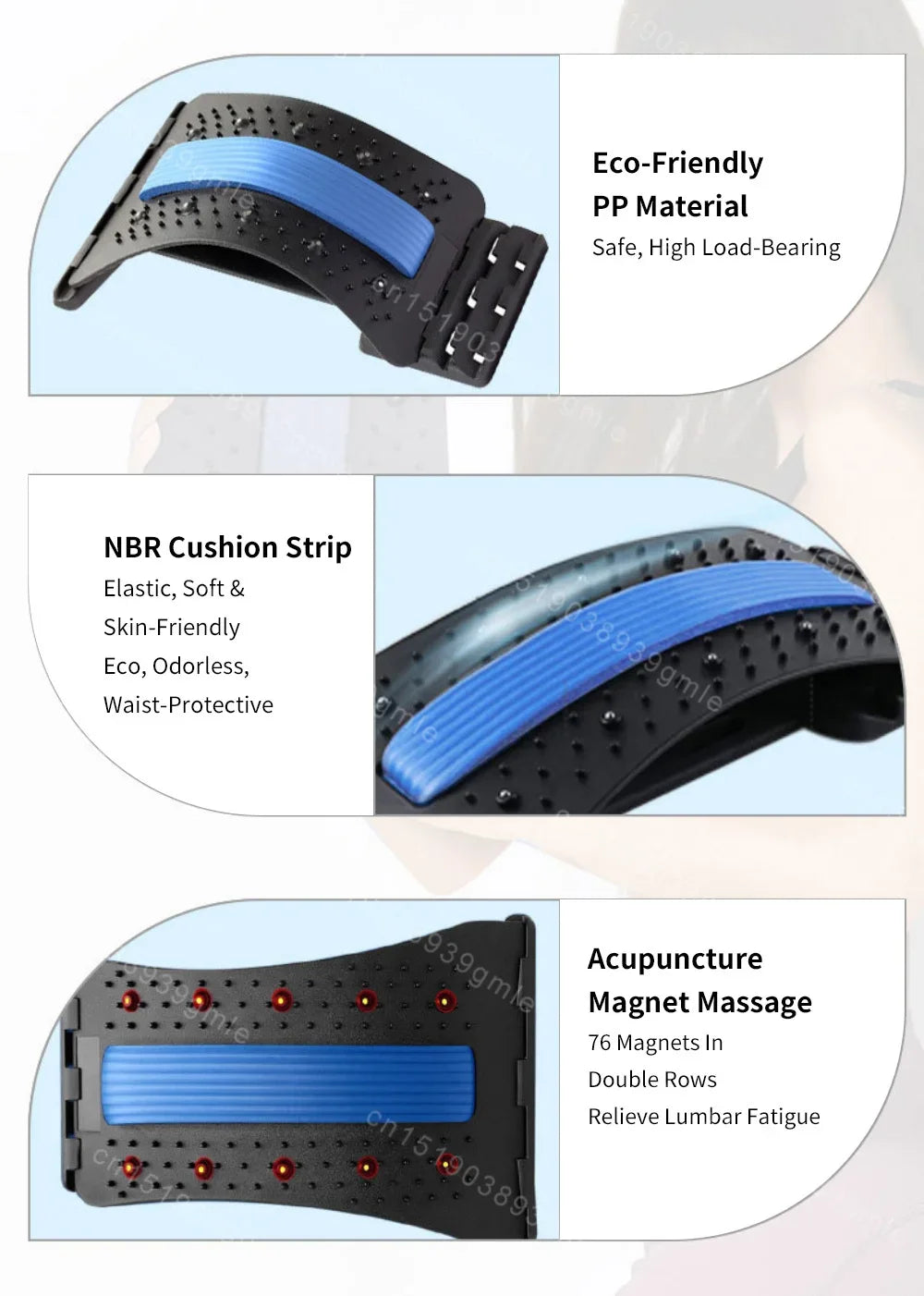 Adjustable Back Stretcher for Spine and Posture Support