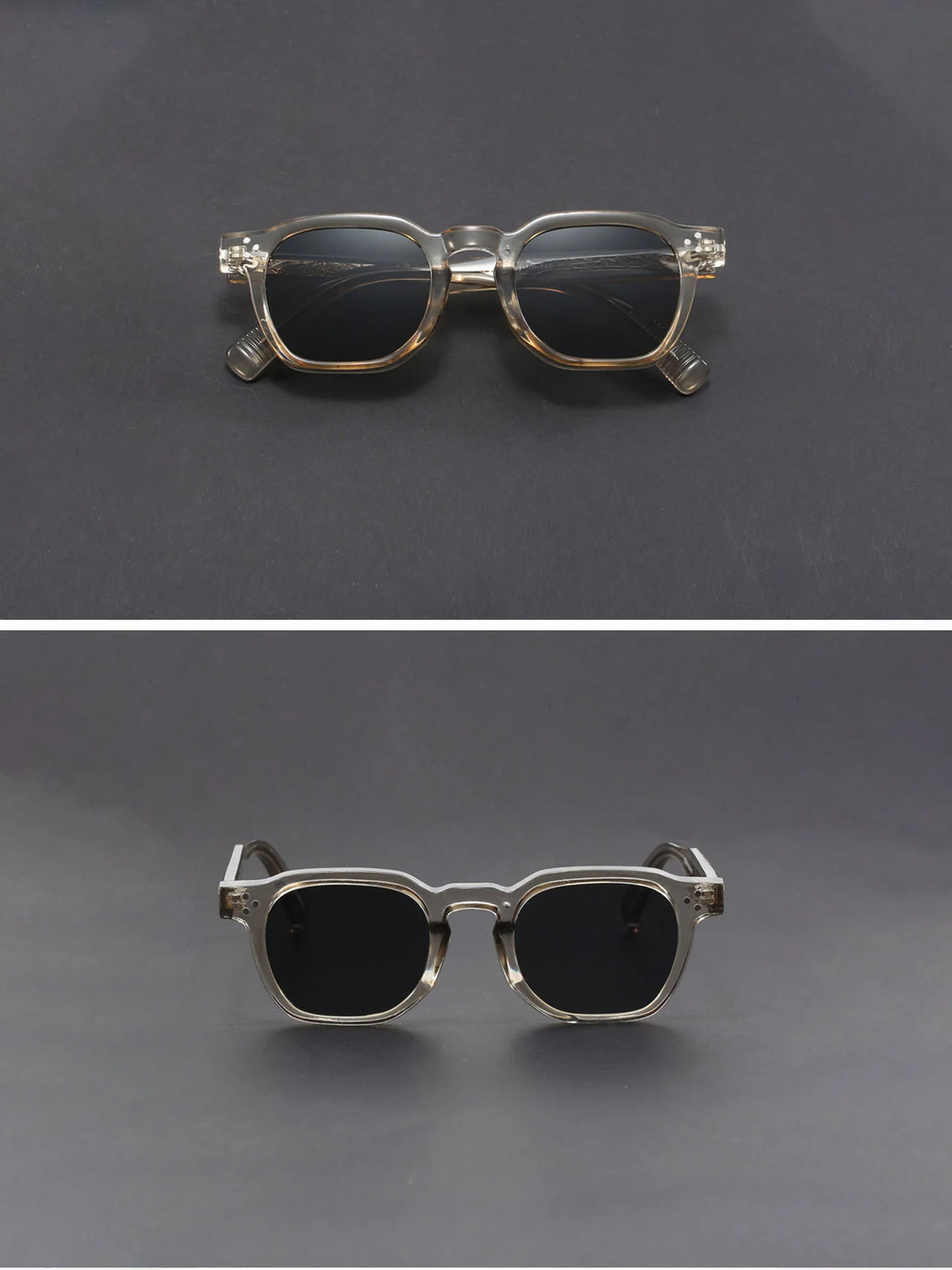 Retro Tortoiseshell Acetate Square Sunglasses