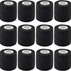 Rouleaux de bandages élastiques réutilisables autocollants noirs