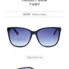 Athens black cat eye polarized sunglasses with UV400 protection shown from the front