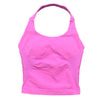 A bright pink seamless performance yoga and gym tank top.