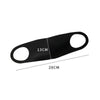 Black UV protection face mask with dimensions 13cm by 28cm