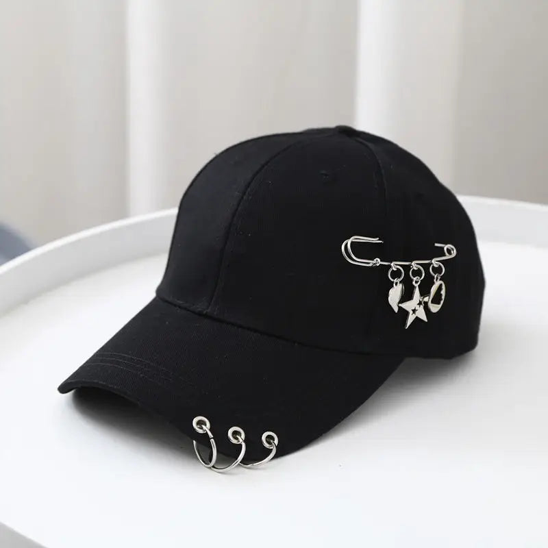 Classic Cotton Cap with Metal Ring Detail