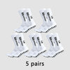 Five pairs of white Pro Gripsox anti-slip soccer socks displayed on a light gray background.