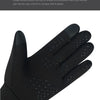 Black anti-skid winter riding gloves with textured grip for warm hands