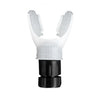 White adjustable lung and breathing trainer with a black base.