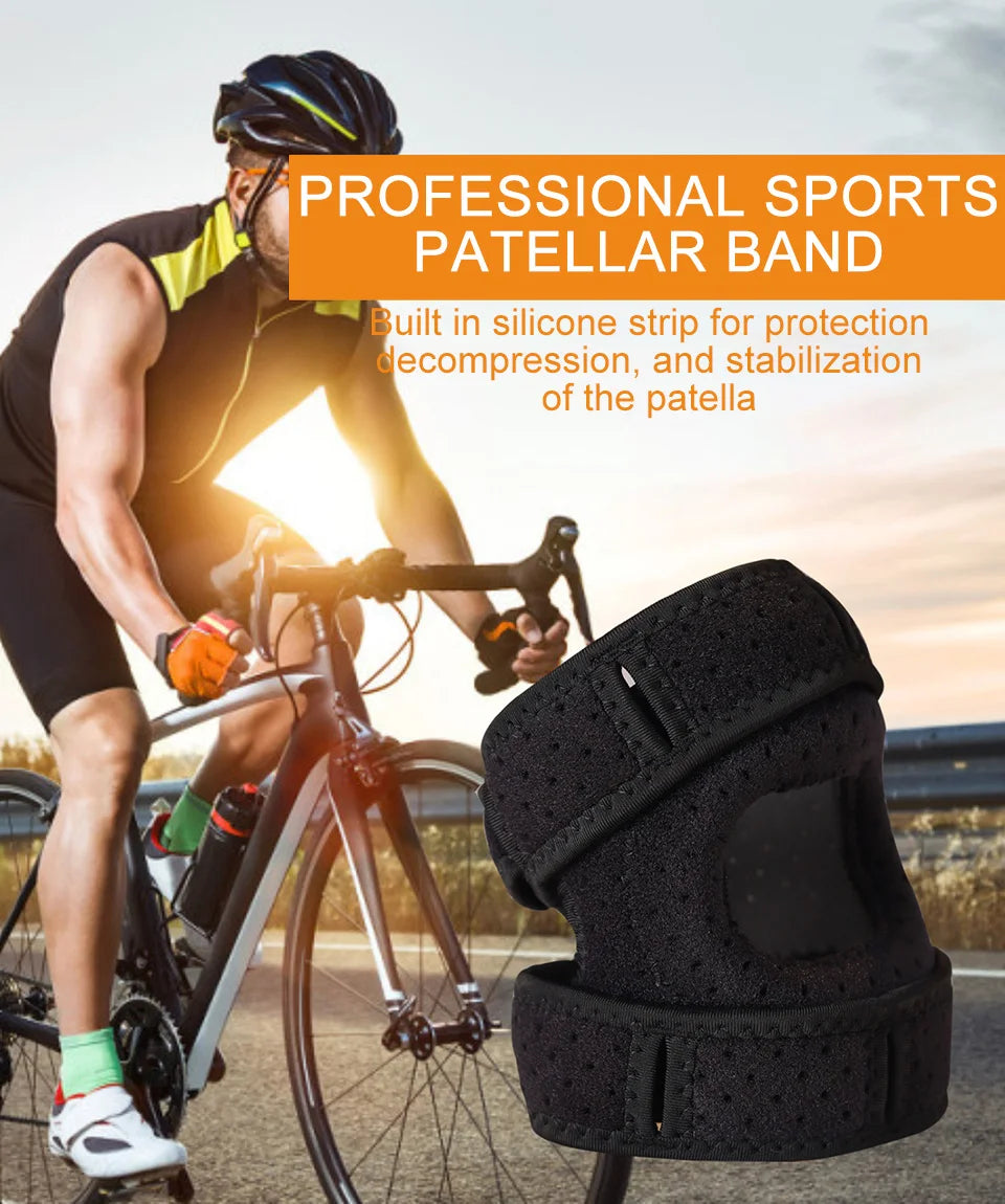 Knee Compression Sleeve with Silicone Patella Support