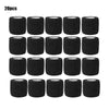 20 pieces of black elastic adhesive bandages arranged in a grid.