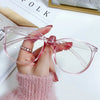 Women's Round Frame Blue Light Blocking Myopia Glasses