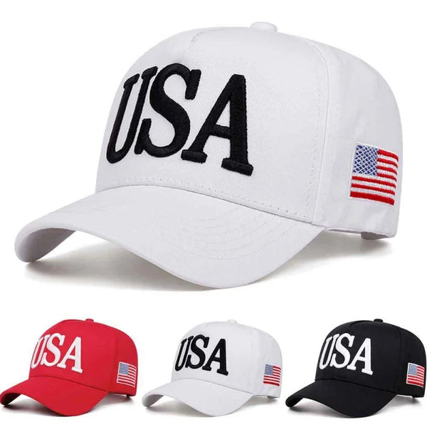 Embroidered USA Flag Baseball Cap