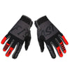 Gants de motocross Fistplast noirs et gris pour tout-terrain, sur fond blanc.