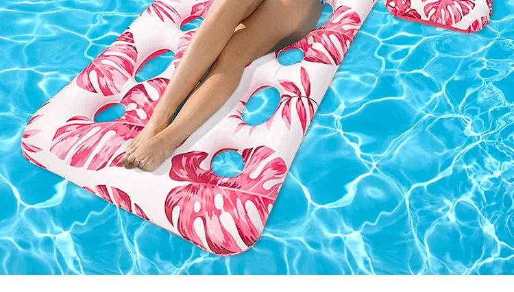 Striped Inflatable Pool Hammock for Adults