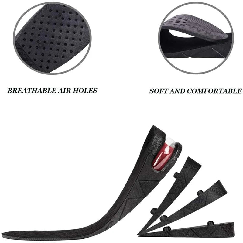 Adjustable Height Increase Insoles with Shock Absorption