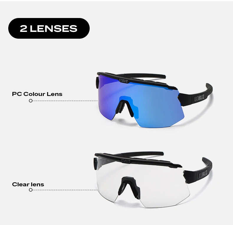 Breeze Cycling Sunglasses with 2 Interchangeable HD Lenses