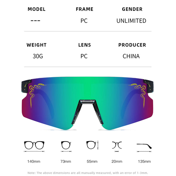 UV400 Protective Cycling Sunglasses for Men and Women