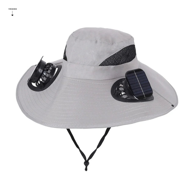 Solar-Powered Cooling Fan Hat with UV Protection