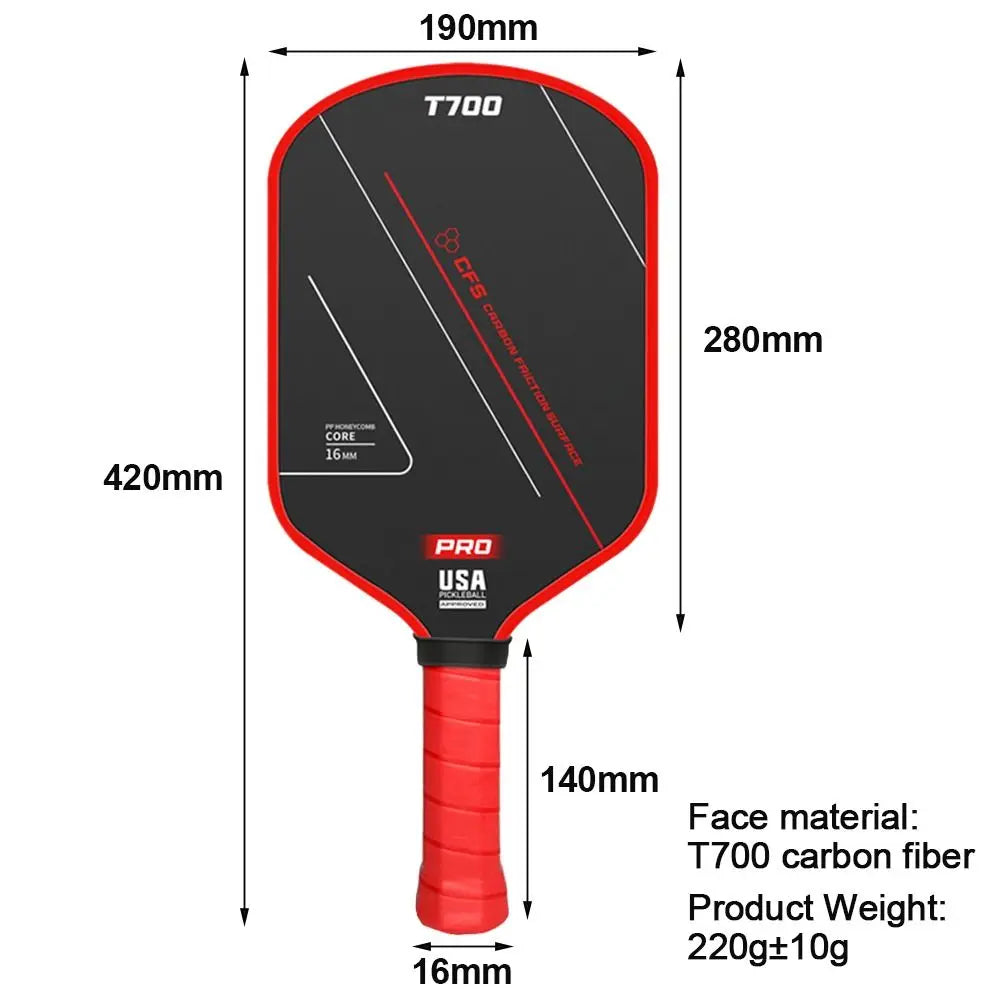 Carbon Fiber Pickleball Paddle with Textured Surface
