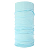 Light blue seamless fabric headband or balaclava rolled up