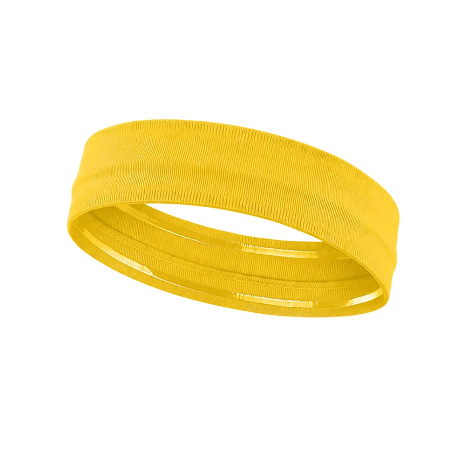 Gelbes atmungsaktives elastisches Sport-Haarband für Haare und Fitness