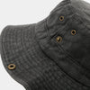 Washed Cotton Bucket Hat with Embroidery – Unisex Wide Brim for Outdoor Adventures