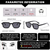 Retro Square Sunglasses with Rivet Accents for Men