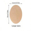 Larges bandes anti-chafes pour la cuisse, de forme ovale, mesurant 12x18 cm.