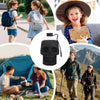 A skull design leakproof foldable sports water bottle is shown in various outdoor and lifestyle contexts.