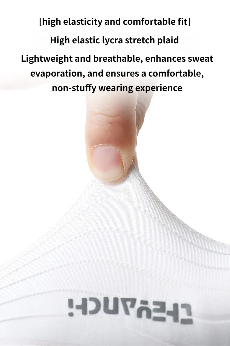 Close-up of white fabric showing high elasticity and comfortable fit details for cycling gloves