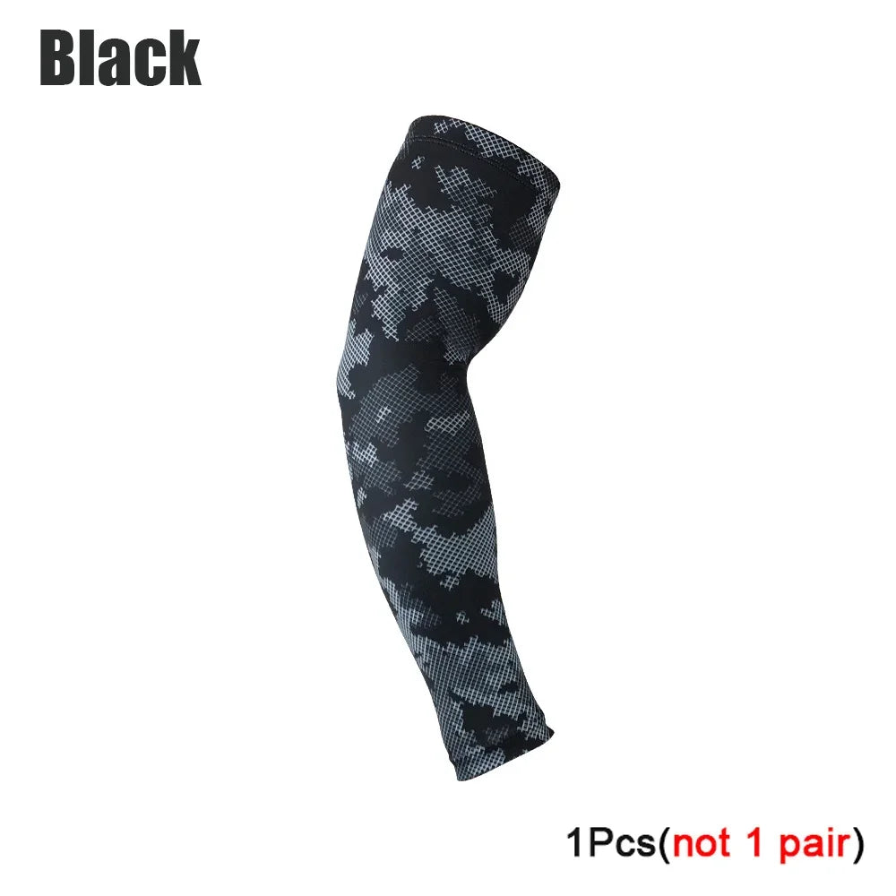 Black elastane compression arm sleeve for recovery and support