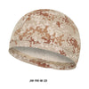 Beige und braunes Tarnnetz-Skullcap mit atmungsaktiver Futter.