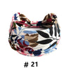 Bandeau en coton stretch, à motifs floraux bohèmes, noué en nœud.