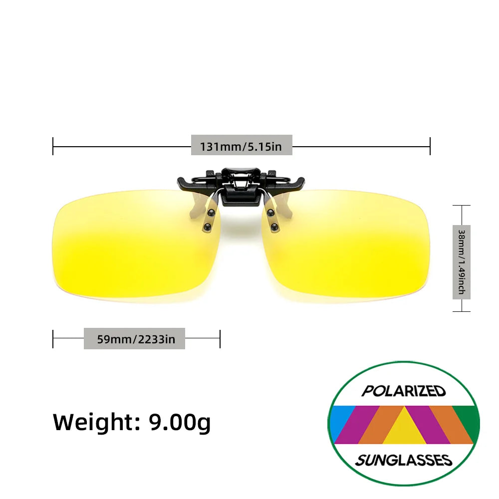 Flip-Up Clip-On Polarized Sunglasses with UV400 Protection