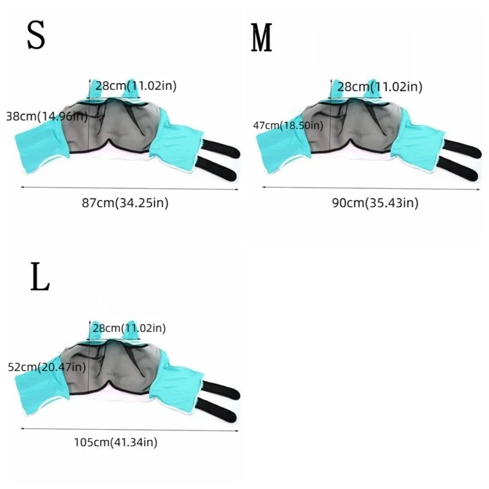Breathable Horse Fly Mask with Adjustable Mesh