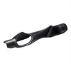 Black portable golf swing grip trainer designed for practice and training.