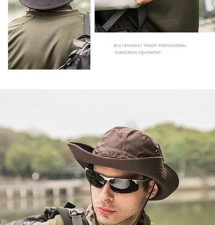 Foldable Waterproof Sun Hat with Wide Brim
