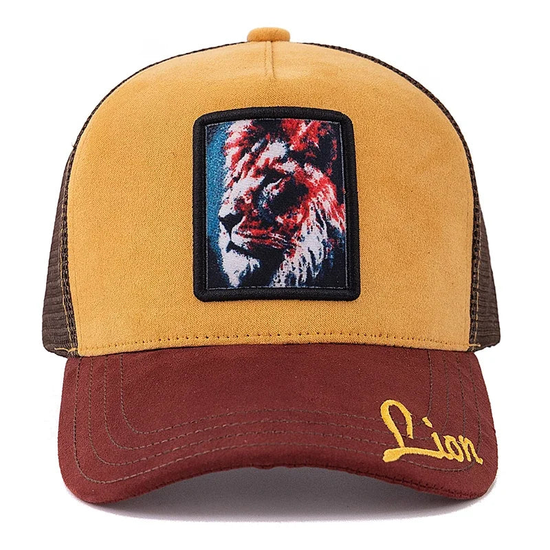 Animal Print Baseball Cap with Adjustable Strap
