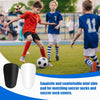 Black and white mini shin pads for matching soccer socks and soccer sock covers.